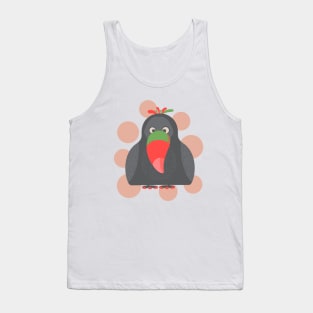 HAPPY TOUCAN Funny Cute Silly Cartoon Bird with Party Polka Dot Bubbles - UnBlink Studio by Jackie Tahara Tank Top